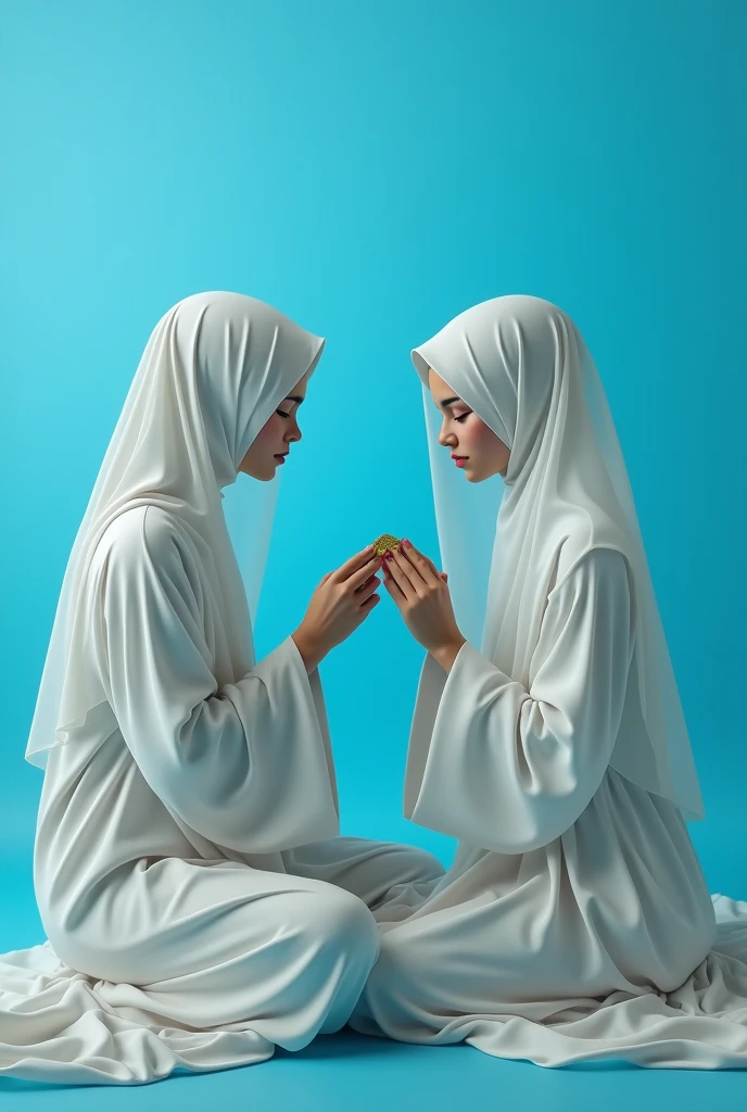 Hijab women massage other hijab women