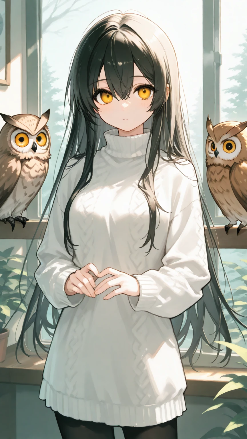 (1girl and 1owl:1.5),(girl on the owl). masterpiece, best quality