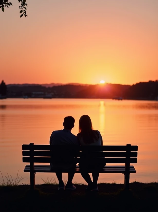 young people, wood, sunset, high quality details 1.3, 4k, high quality,