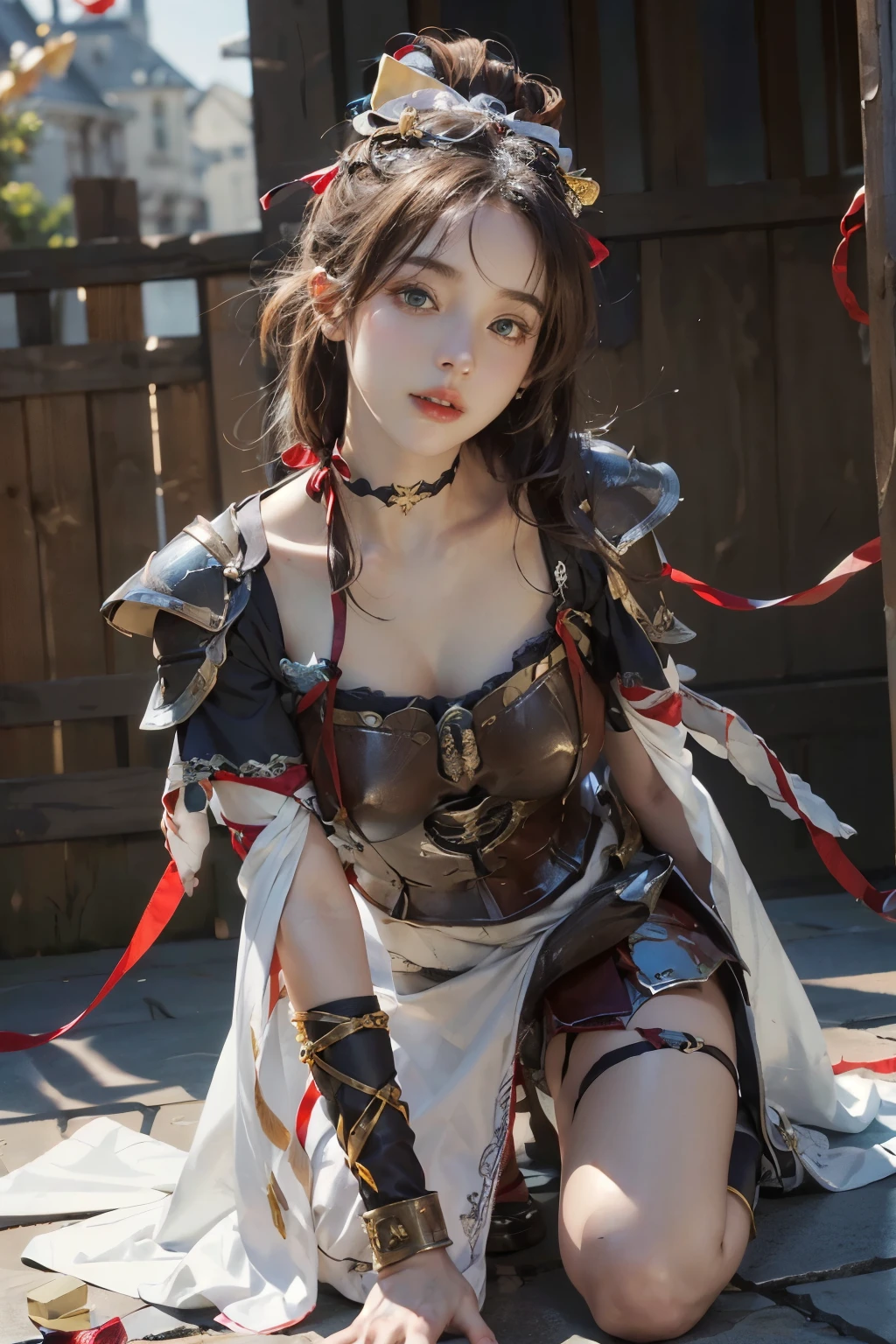 Sexy 21 year old cool Korean posing in red cheongsam and black garter, chinese clothes,, The beauty of steampunk anime, a steampunk beautiful goddess, Jeizuo, magnifica, viewer, Realistis, Full body camera view, Kneeling, Squatting, Bold, tall, Forced real water, See-through mini shirt with less white fabric, White see-through string, Less steampunk, Very detailed, Beautiful eyes of cosplay details, long eyelashes, Nice double eyelids, eye shadow, Narrow eyes, Three white eyes, Dark Eye Makeup, Evil smile, Thin, Beautiful legs, Tie short hair back, Bad face, Rolling eyes, Blushing, water running in mouth, Sticky tongue, Vaginal orchid, Vaginal discharge, Squirting, (((Very small breasts))), Grasp your breasts with both hands, Spread legs, sexual excitement, Sex Expressions, Bare skin