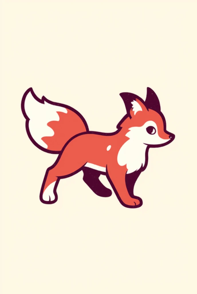 a fox with a white tail and a red tail, stylised fox - like appearance, digital fox, logo without text, amazing, part fox, foxes, foxy, 2 5 6 x 2 5 6 pixels, fox tail, phoenix, tonic the fox, computer generated, no gradients, 2 0 5 6 x 2 0 5 6, furaffinity!!!!