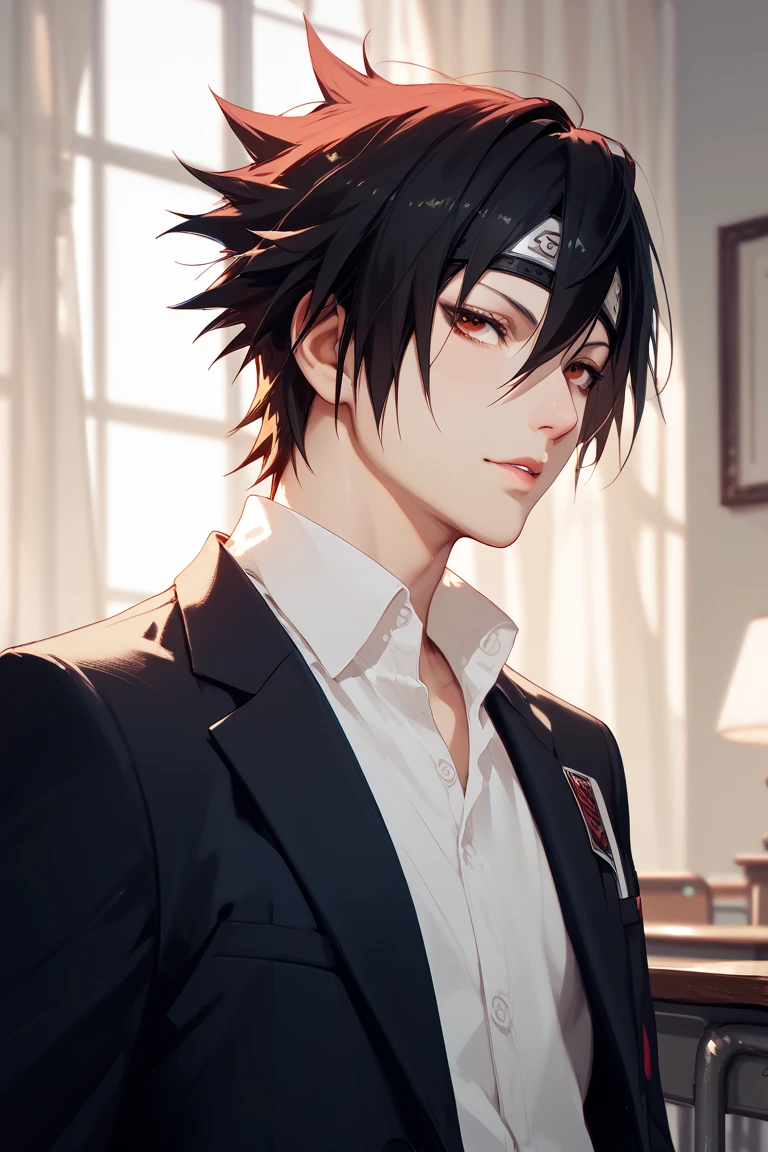 Sasuke Uchiha, high school uniform