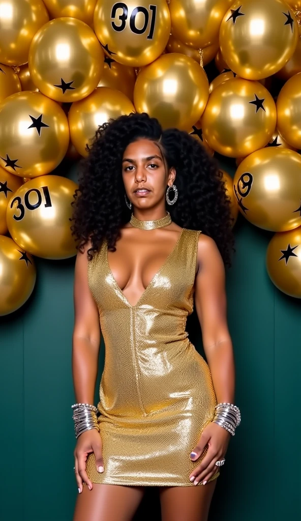 Magnifique femme noir ,curly hair big chest ,Evening dress,dans une discothèque ,grosse fesse ,sexy,better quality,8k