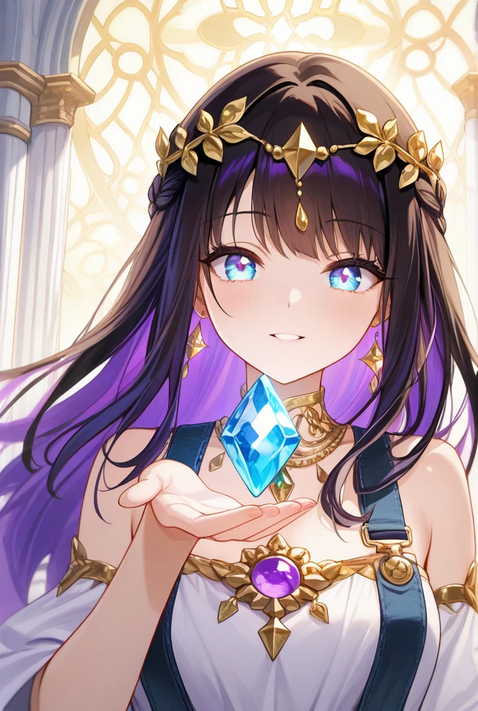 1girl, phgems, crystal, gem,