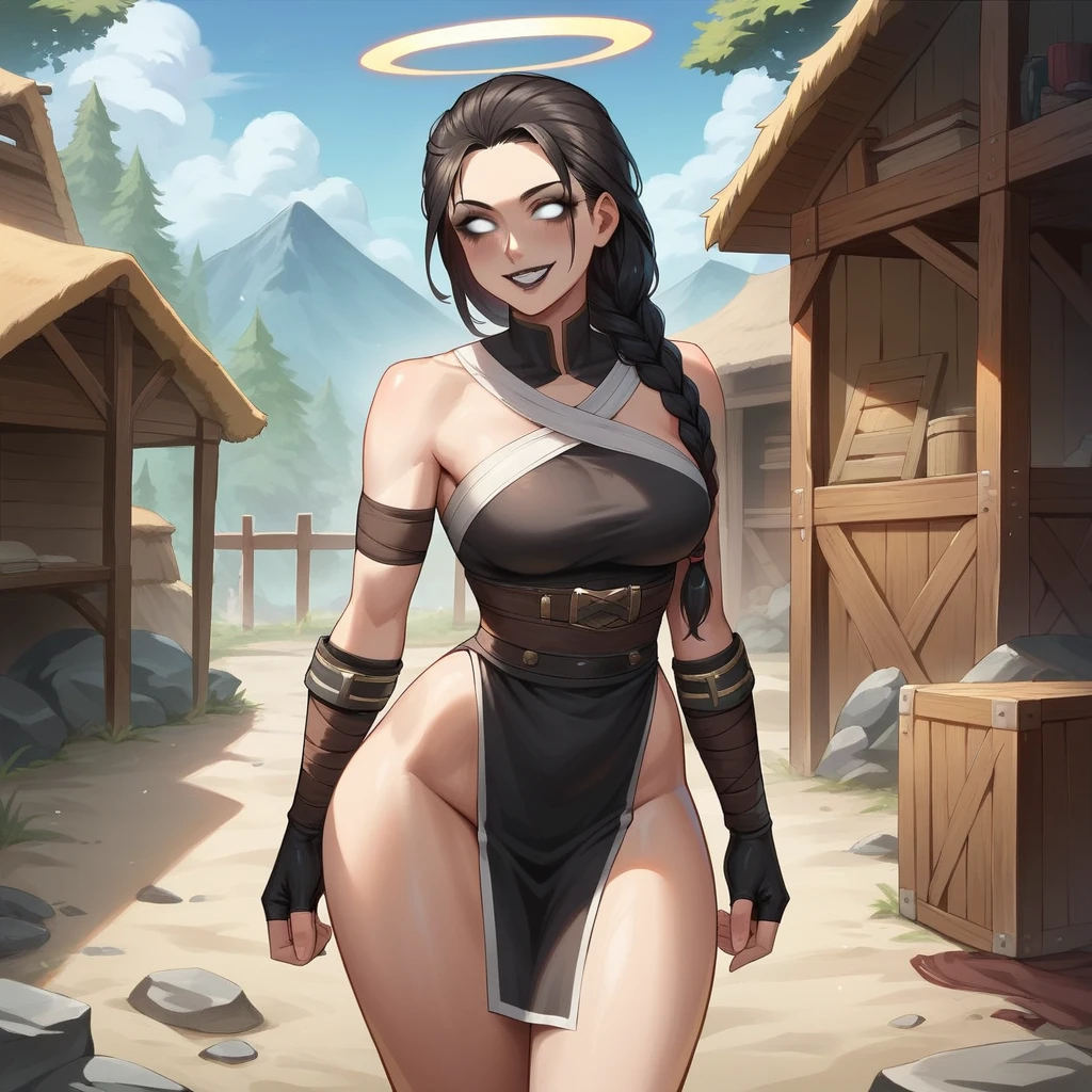 attractive korean woman, ripped muscle, muscular body, small breast, pale skin, ahegao(blush), eye closed, nude, headband, sixpack abs, [ultra detailed skin:1.2], brown hair, wavy hair, 8k uhd, full body, stand, crowd, public, night, desert,
