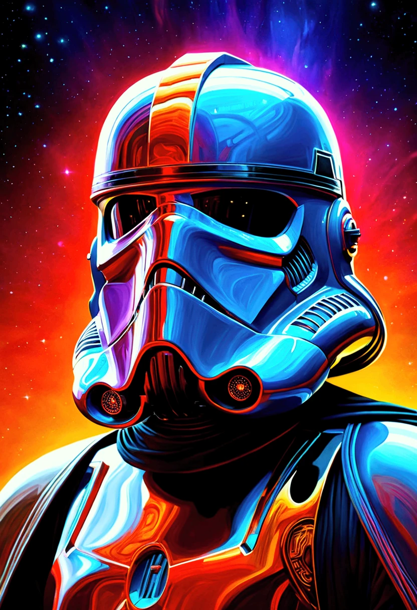 GTA-style artwork Darktrooper, star wars, 35 mm, cinematic <lora:DtrooperV01:1> <lora:add_detail:1> . Satirical, exaggerated, pop art style, vibrant colors, iconic characters, action-packed