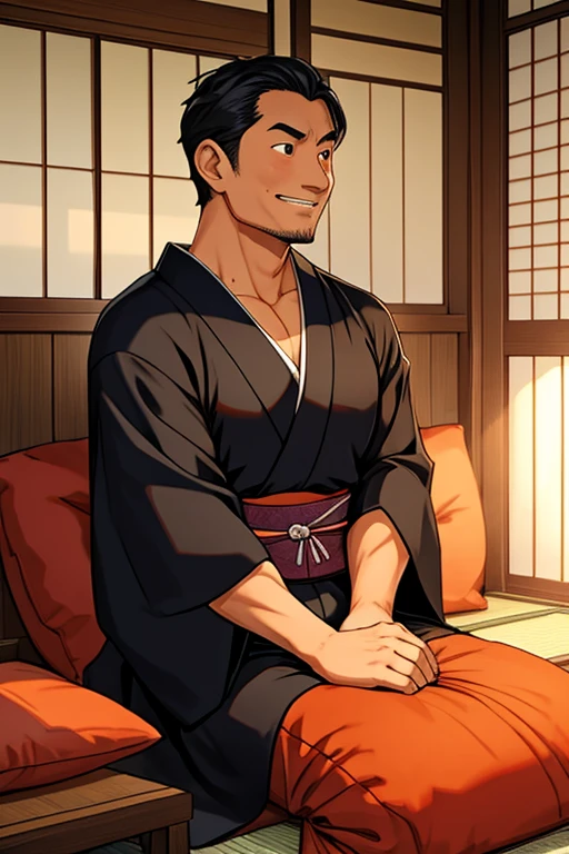 score_9, score_8_up, score_7_up, score_6_up, rating explicit, focus male, source anime, yaoi, cowboy shot, low angle, cinematic angle, motion lines, motion blur, spoken, sfx, corobun, tales of \(series\), tales of vesperia, raven \(tales\):1.2, 1boy, ankle boots, belt, belt buckle, black footwear, black hair, black pants, blouse, boots, buckle, blue eyes, coat, collarbone, grin, jacket, jacket on shoulders, long coat, long sleeves, male focus, messy hair, pants, pink shirt, ponytail, purple coat, shirt, smile, solo, wide sleeves, amazing quality, best aesthetic, absurdres, drunk, sitting, bar, sake, drooling, stubble, dumb grin, year 2023  <lora:PonyQuality_V3.3:1> <lora:FujimotoLycoXLV2:1> <lora:danzi:0.6>  <lora:NAI Smooth Boys Style SDXL_LoRA_20r_20e_8i_nr32_a16_Pony Diffusion V6 XL:0.7>