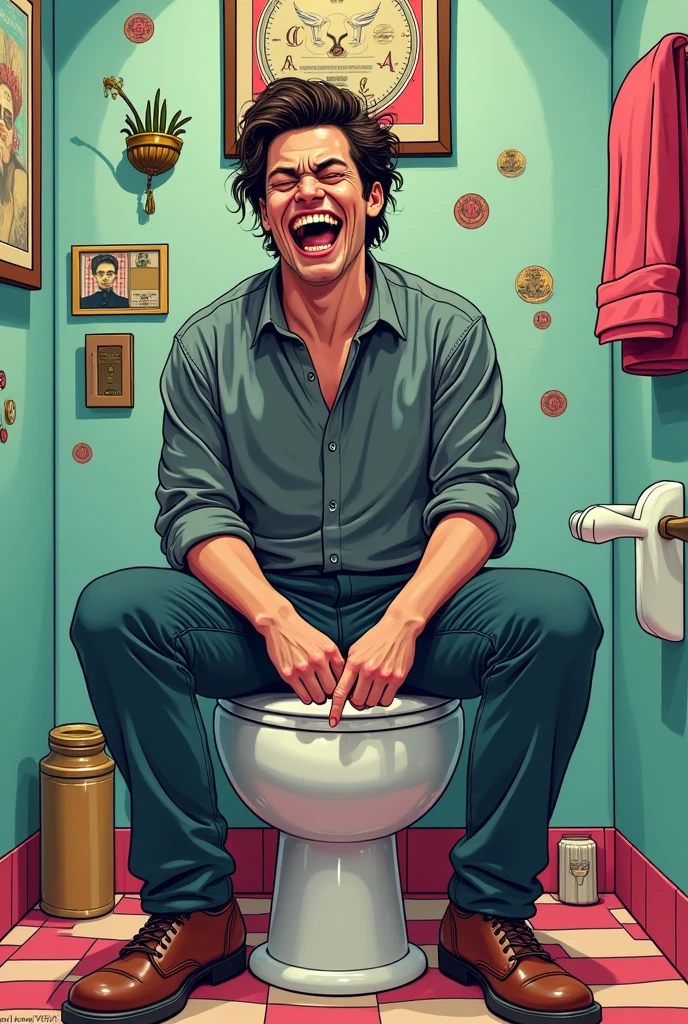 cute man in the bathroom