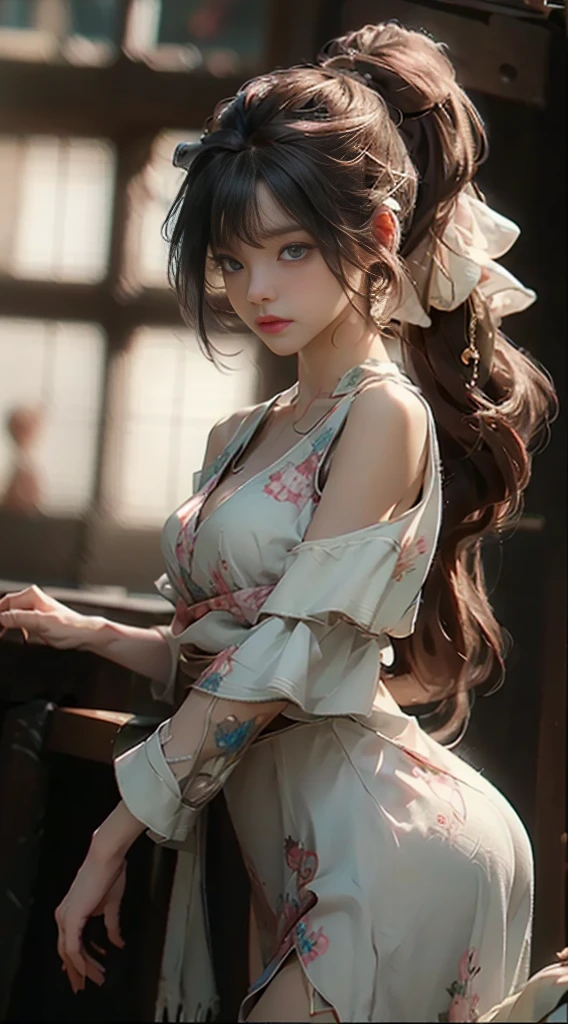 (masutepiece:1.Photoreal Stick:1.4, 8K), top-quality, masterpiece, 超A high resolution, Professional camera work, Grow Light Effect, Realistic portrait, Cinematic Light, Highly detailed skin and facial texture:1.Perfect dynamic composition, The ultra-detailliert, A detailed eye, Detailed limbs, autumn night, Lit up, Autumn foliage scenery:1.2, 1girl in, Cute sexy 20 year old slim woman, Fair skin, Autumn leaves are dancing:1.2, (Enraptured look:0.9, Totally captivates you:1.0), (Silver kimono:1.32 off shoulder), (voluptuous breasts:0.9), (Backshots, Calm pose), (Beautiful blue eyes, Eyes that feel beautiful eros:0.85), Sexy face:0.4, (A mouthfeel that feels beautiful eros:0.85), ((Too cute beauty:0.9))