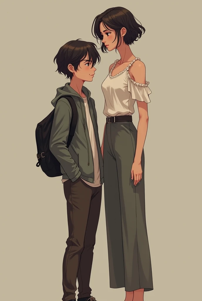 Girl 1.70 and boy 1.84 height comparison