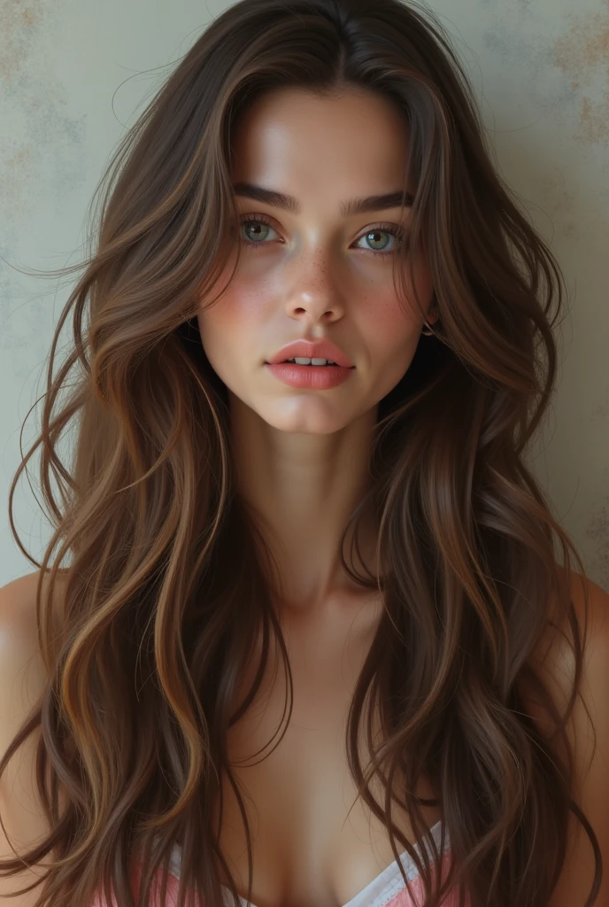 Naked girl, , The body is visible, Aesthetically pleasing, Slavic brown hair