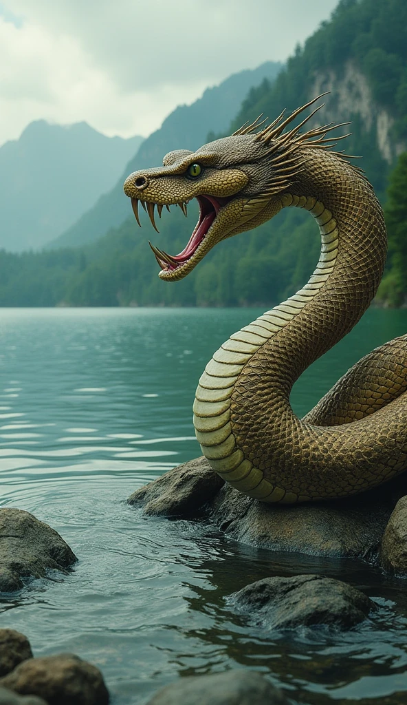 Burmese Gods and Snakes Fear Lake