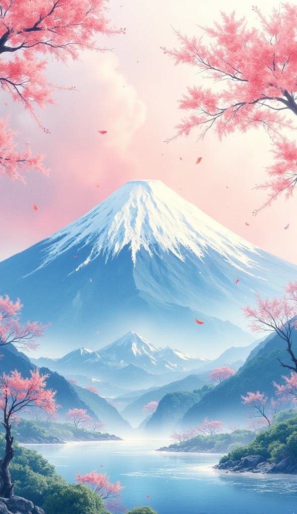 (masterpiece:1.2,EXCEPTIONAL QUALITY ,Mirror finish, CINEMATIC EXPERIENCE , best illustrations), ultra high definition, more details,8k,16k,wallpaper,( new year poster),(Mount Fuji),("NEW YEAR 2025":2.0), beautiful gradation,Bleeding,Blur,splash,watercolor