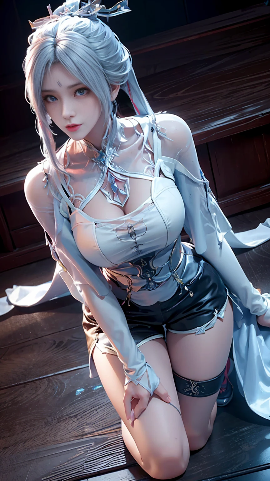 (Realistic:1.6),(High resolution:1.6),(alone, ),(Thin woman:1.2),(Beady Eyes),(Hollow Eyes),(Light blue hair),(Cool Beauty:),(Slender body),(Show off your ribs),(experience an orgasm),(),(Small breasts),(Flat Chest),(Ahegao),(Ecstasy),(sexual excitement),(BDSM),(A white one-piece dress that lets your skin show),(Harness),(constrained),(Hands tied),(Hanging by chains),(Restraint device),(Tied up with leather belts),(Tied up and unable to move),(masochism),(eroticism),(Both armpits are visible),(Hands behind head),(Sexually assaulted),(Paper Panties),(Paper Bra),There is a white liquid in a container at your feet.,Bathe your face with milk,Bathe your breasts with milk,Bathing your feet in milk,Sweating profusely