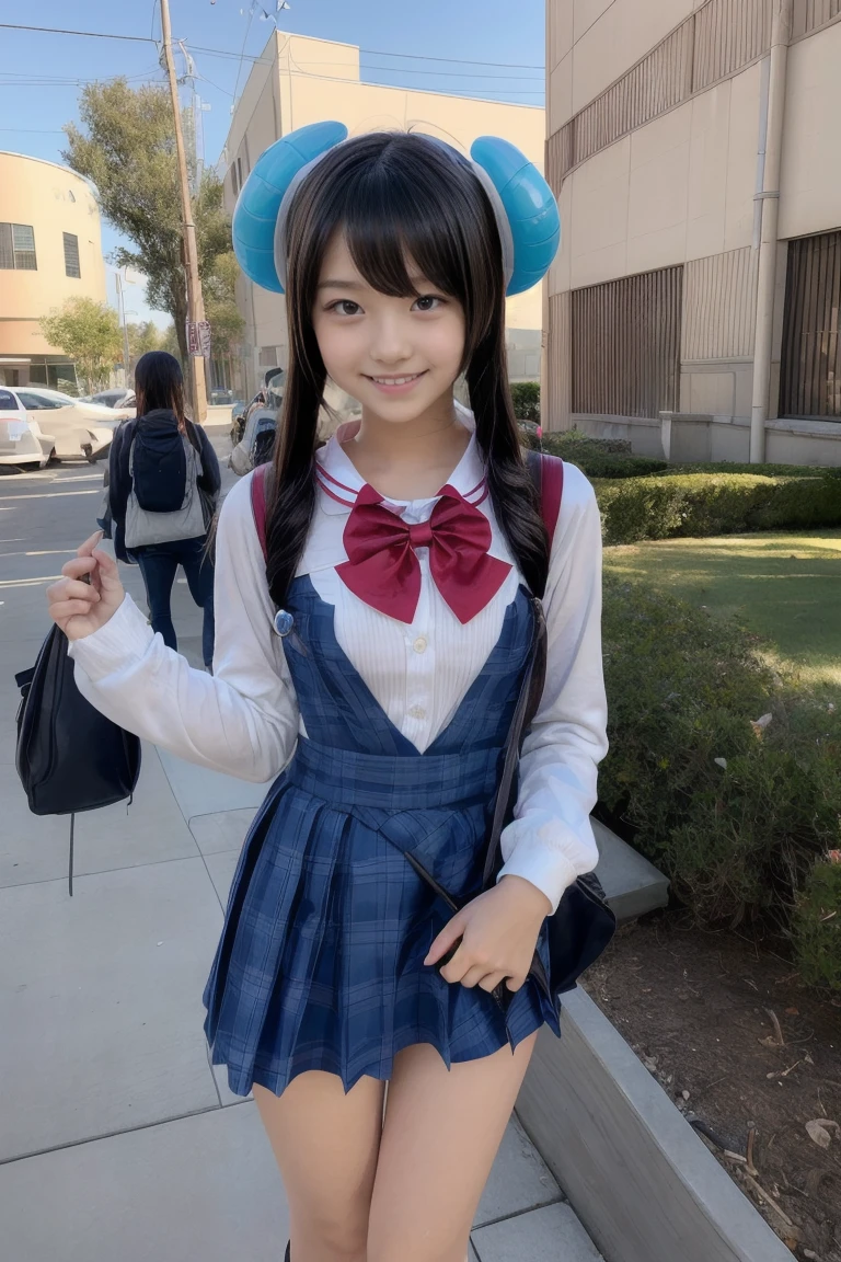   (( Japanese Transcendental Cute 6th Graders))  , (smile),  ((alien cosplay clothes))、(( super transcendental cute face)),  、(((Transcendental cute cosplay middle school student)))