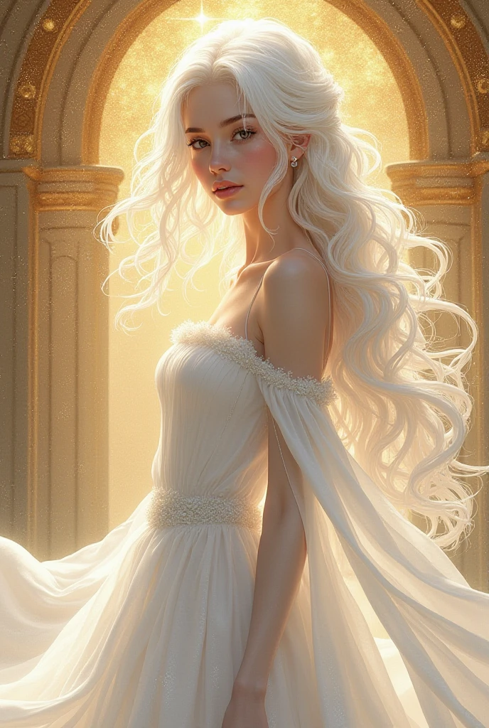 young girl angel, with floating hair, flowing white gown, highly detailed, digital painting, artstation, concept art, smooth, sharp focus, illustration, unreal engine 5, 8k, art by artgerm and greg rutkowski and alphonse mucha --auto --s2