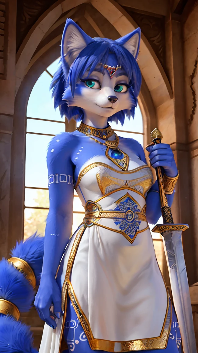 head portrait, looking at viewer, sexy, smile, parted lips, straight-on, front facing,
krystalodd, 1girl, furry female, furry, fox girl, fox tail, aqua eyes, blue hair, short hair, bangs, two tone fur, body fur, blue fur, white fur,
arm tattoo, circlet, red gemstone, shoulder armor, gem, blue gemstone, neck ring,
hands on hips,
rose garden, volumetric lighting, realistic, blurred background, depth of field, sexy pose, seductive, flirting, sexy black lingerie, sexy black stockings, lingerie suspenders
