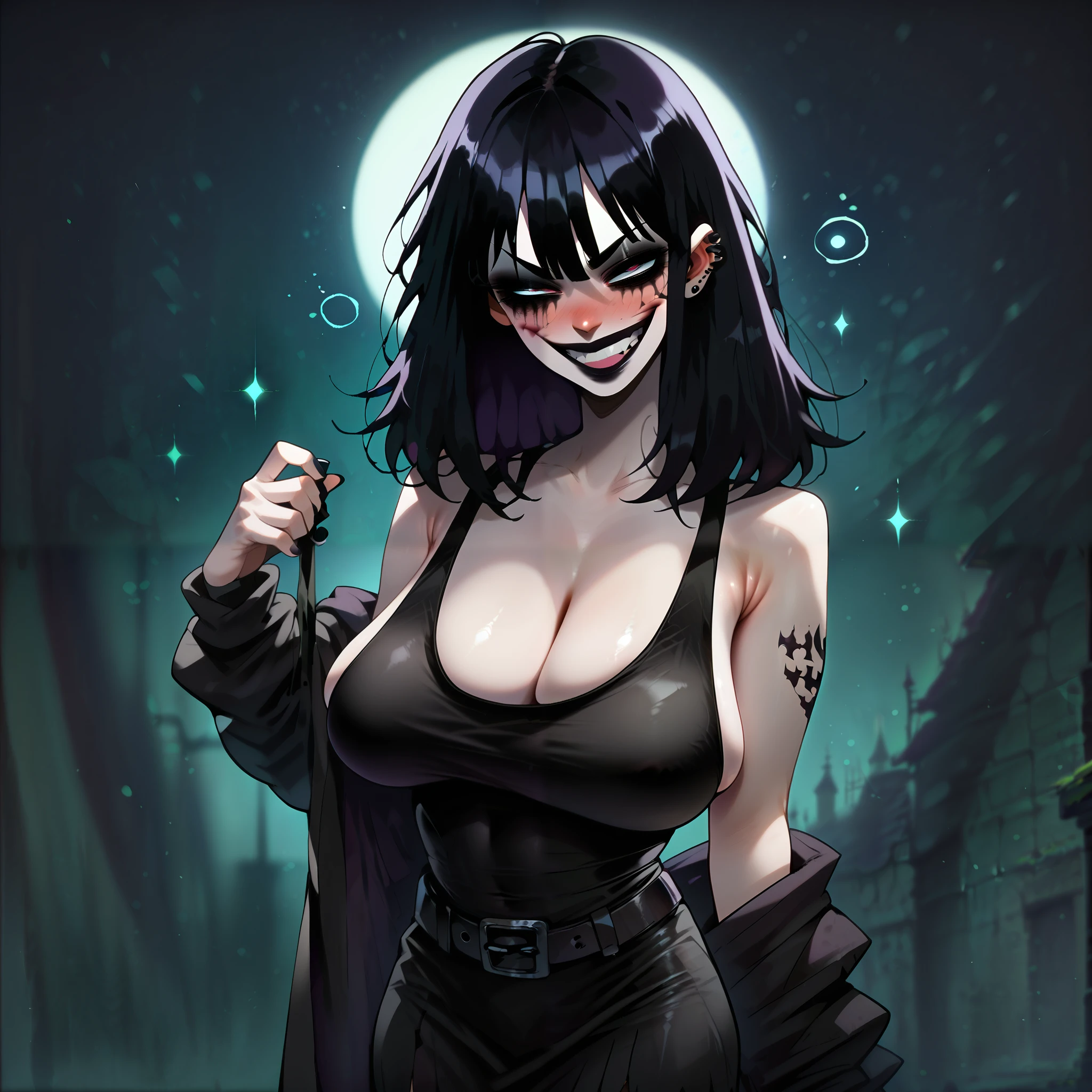 By wlop, one goth girl, (), g4n1m3, tight belt, ((horny and drunk)), (). She is slowly growing fatter, () (spooky castle background) big smile, ((sagging breasts)),,((covered breasts)) undressing, strip tease, teasing, wearing a nude dress, see through dress volumetric and specular lighting (skinny girl with a swollen belly), (fat face), (large cleavage), (breasts together)