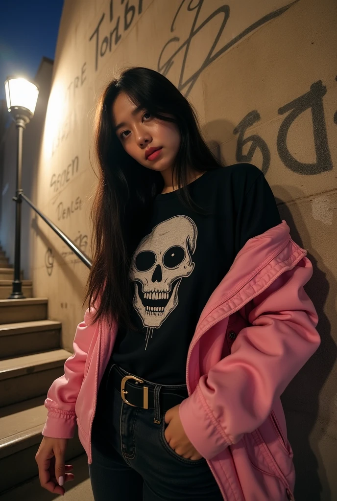 stylish t-shirt design, (best details) (highest quality), Strongest pirate girl wearing sunglasses sitting on a sofa chair, (((graffiti art))), (((Trigger Studio style, graffiti art, skull fashion, Neon color))), khan griffith, black hair