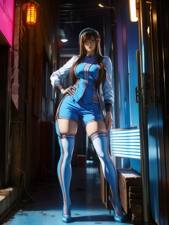 8K,highres,absurdres,masterpiece,best quality,original,extremely detailed CG,extremely detailed wallpaper,perfect lighting,<lyco:GoodHands-beta2:1>,1girl,blurry_background,looking_at_viewer,standing on the stage,
<lora:srw_ayame:0.7>,srw_ayame,leotard,high ponytail,purple long sleeves,pilot suit,suspenders,