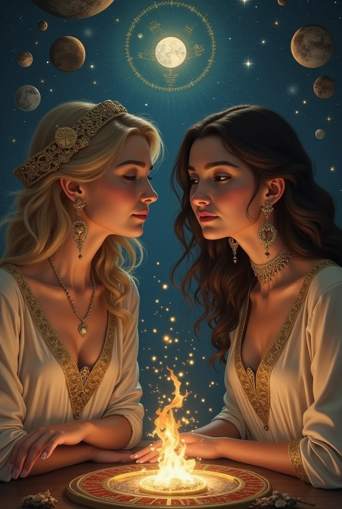 ( High quality , very detailed, Be careful with your hands. )Gemini - Gemini Goddess , similar to latin goodness , twin goddess , Want to know, good, Have a sense of humor, charming, The face of imagination , Sometimes it can&#39;t be done., restless, awestruck, carefree style ,  light brown eyes , light blonde hair , transparent dress , In the windy ocean.  , whole body , Make up look flirtatious ,