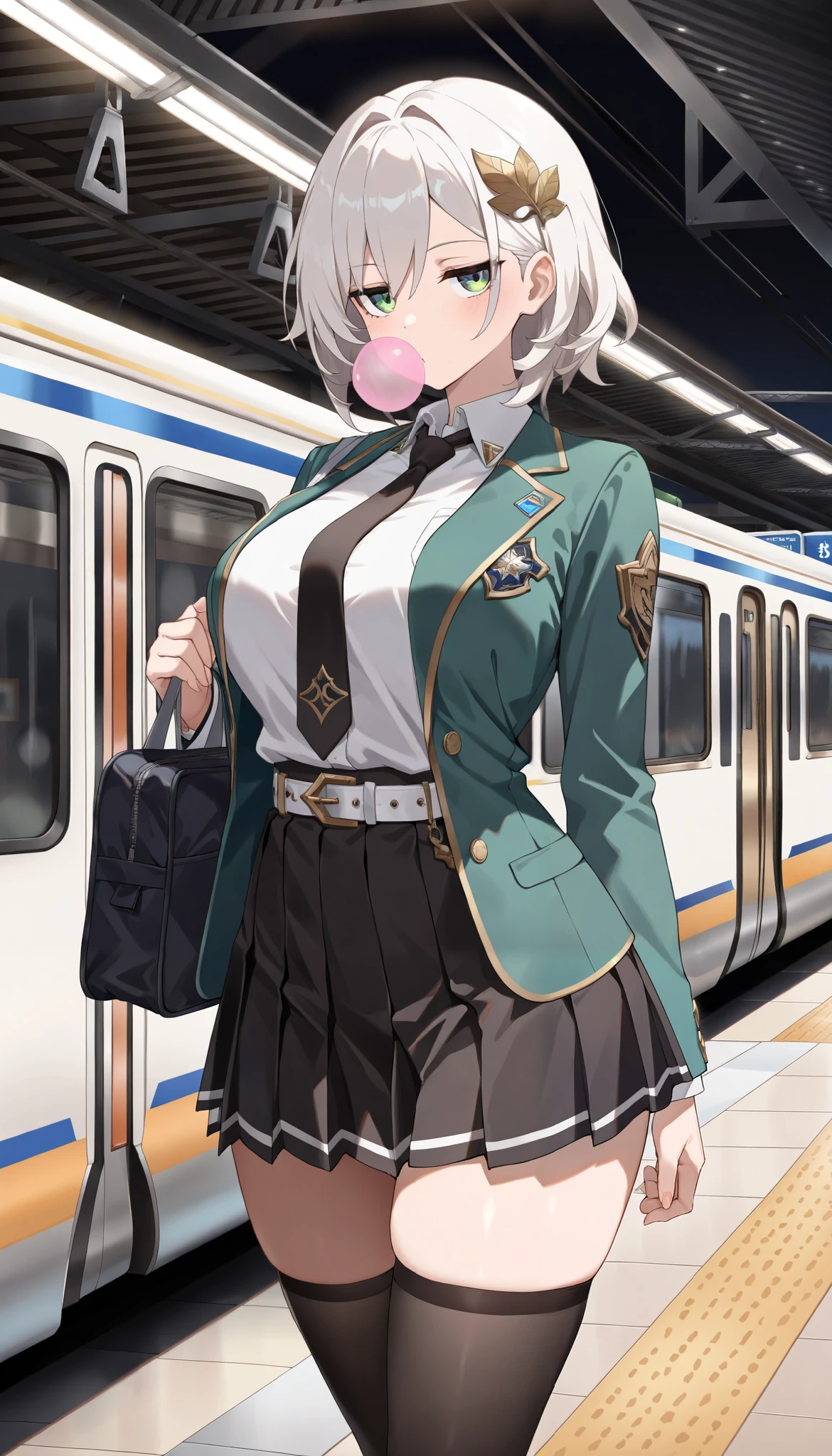 masterpiece, best quality, skirt, bag, jacket, socks, looking at viewer,plaid, blazer, brown hair, plaid skirt,(white socks:1.8),(thigh-high socks:1.8),long sleeves, bangs, open clothes, open jacket, bow, brown eyes, pleated skirt, bowtie, day, long hair, bush, red bow, kneehighs, shirt, sleeves past wrists, backpack,, red bowtie,(beige jacket:1.8), school bag,(brown skirt:1.8), blurry, collared shirt, miniskirt, white shirt, cardigan, grass, sweater, light smile, (Illustration:0.8),(Fully exposed panties:1.8)、(1 girl standing:1.5),nsrf,grabbing another's ass,short stature,(orgasm:0.8), BREAK lotr of people,(crowded train:1.8),(rush hour train:1.8),(man with office suit:1.7),BREAK (turn up the skirt:1.7),(shirt lift:1.7),(bra lift:1.8),(open the front of the shirt:1.5), (nipples:1.2), (chikan:1.9),(vaginal sex:1.5), (frying hands:1.1), (fresher:1.5),(16 years old:1.6),(curvy:1.5),(zettai ryouiki:1.8),(cute panties:1.8),(white panties:1.8),(pink panties:1.1),(white bra:1.8), (turn up the brassiere:1.7), (misaligned brassiere:1.5),breast slip,breasts out, BREAK breasta_on_glass,povbrestgrab,(panties shot:1.5),(up skirt:1.5), grabbing another's breast,close contact with men,cohesive,(train:1.7), (surprised),(nose blush),(open clothes:1.3),(disordered shirt:1.1),(undressing:1.5), BREAK (from below:1.8),(cowboy shot:1.9),(dynamic angle:1.8),looking down,(spread legs:1.5),BREAK
