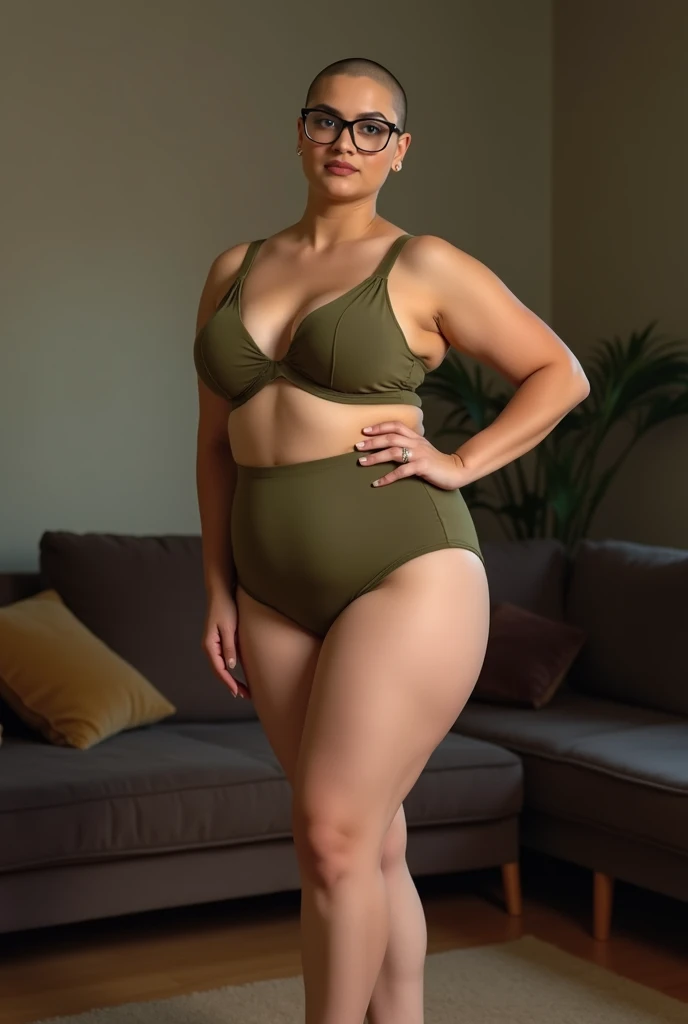 full body shot, chubby stomach, potbelly, chubby belly, ((small breast:1.4)), saggy breast, showing all body, natural skin textured, high detailed skin, wearing hijab, wearing black large underwear, wearing large black bra, ((Best Quality, 8k, Masterpiece: 1.3)), Photorealistic, Sharp Focus, High Quality, High Definition, Portrait, Solo, Japan, Middle Aged Woman, Beauty, 47 years old, Wrinkles at the corners of the eyes, sexy figure, full body photos