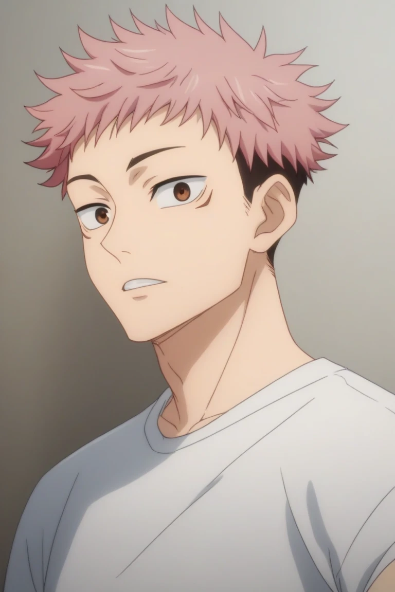  result_9,  result_8_higher,  result_7_higher,  result_6_higher,  result_5_higher,  result_4_higher, BREAK المصدر_Anime, Anime screencap,  looks at the viewer, higherper body, ,  1 boy , Alone, Male focus, Yuuji_itadori, pink hair, brown eyes, short hair, I realized ,  jagged hair ,  like myself , , , 