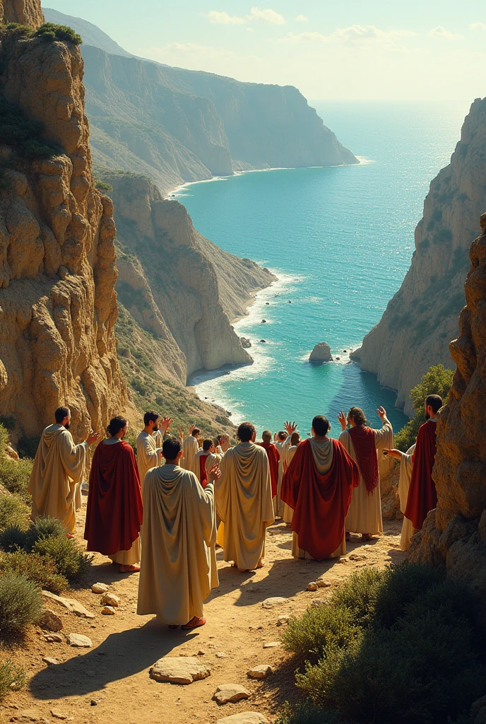 People on Mount Carmel.  Old Testament