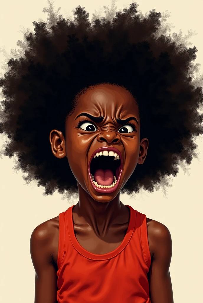 Angry black child
