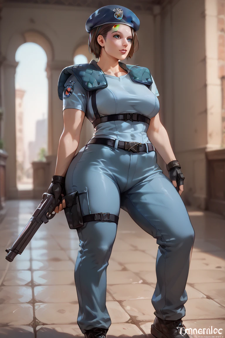Jill valentine seios grandes e a mostra