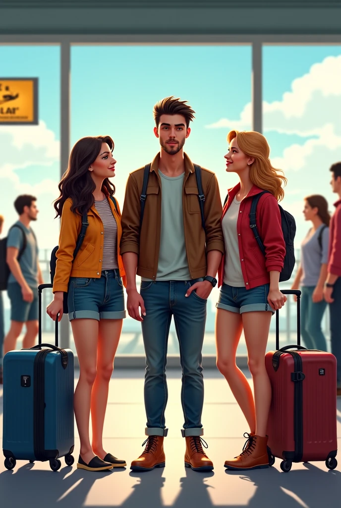 Casal viagem de luxo
