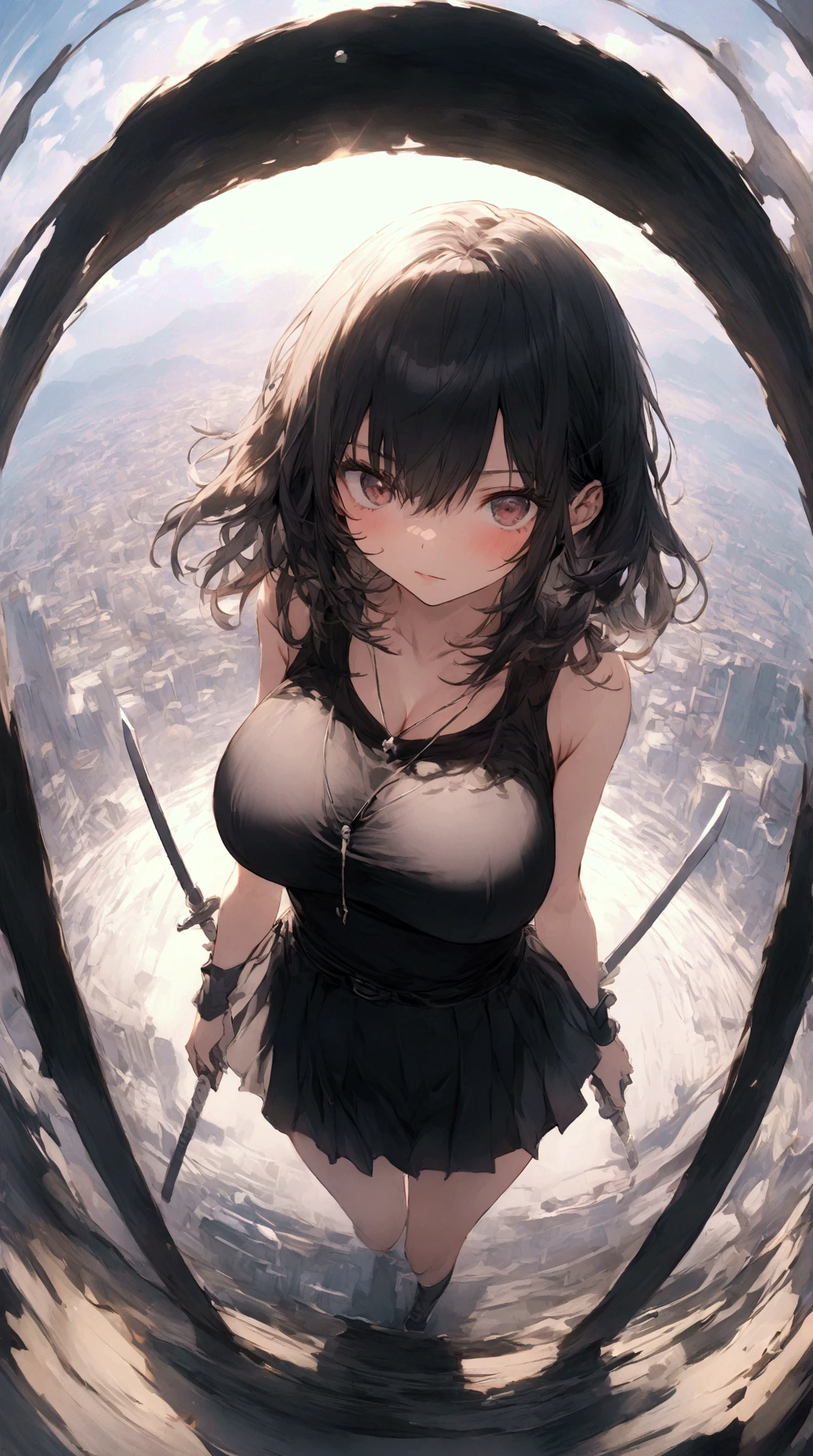 masterpiece, Highest quality,Three Girls,Hugging portraits、Tank top 8k,High resolution, ( sword_Styler:1.2)(Rainbow Candy:1.2),(Excellent rendering, Stand out in the same class), (Amazing details, Excellent lighting, Wide-angle), Big Breasts, Panty shot(Absolute area、), Detailed Background、