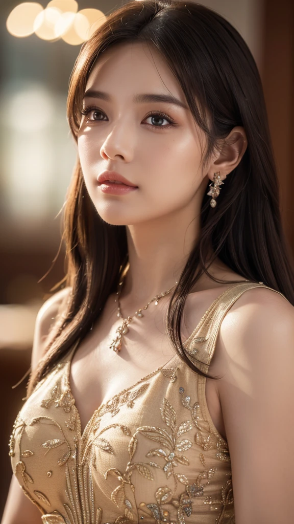 ((Best quality, 8k, masterpiece:1.3)),1girl,18 years old,Asian,Real texture:1.3,(Background blur:1.3),Dress Up,Tall and slender figure:1.2,(Hot summer weather),(garden:1.3),Highly detailed face and skin textures,Exquisite eyes,Long eyelashes,Double eyelids,Skin Whitening,happy,Breast