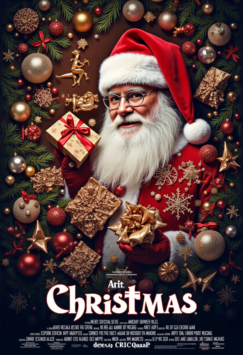 poster, Beautiful Glossy , mvpstrCE style, garlands ,  beautiful colors ,  very realistic ,  A Christmas tree and two glasses of champagne will touch,  The heart in the middle is beautiful , 8 k,  Lots of Details ,  masterpiece fails,  best quality , Complex Quality ,  complex details ,