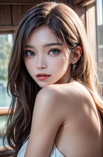 Ultra HD、High resolution、distinct、Angel、Beautiful blue eyes、Beautiful braided hair、Completely naked、White and beautiful skin、Small areola、Small nipples、hairless labia、