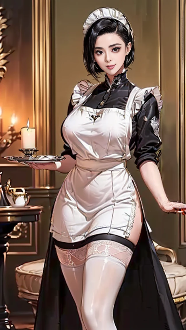 muslim, RAW, Best quality, high resolution, masterpiece: 1.3), (wear: hijab: 1.3), hijabi, Masterpiece, (Huge breasts), (gigantic breasts), (massive breasts), beutiful face, detail face, big gorgeous eyes, Soft smile, (girl in sexy suit), (wear: white-black(see-through), (sexy open (maid mini dress) lingerie, lace, batik), (naked apron), (mini-skirt), off-shoulder, strapless, (cropped, underboos), wearing a sexy peplum,  cleavage: 1.3), (breasts-tattoos), (background: (nightclub, party, bars): 1.3), Excellent lighting, Bright colors, Clean lines, tattoo, (Tattoo woman), (yakuza tattoos)