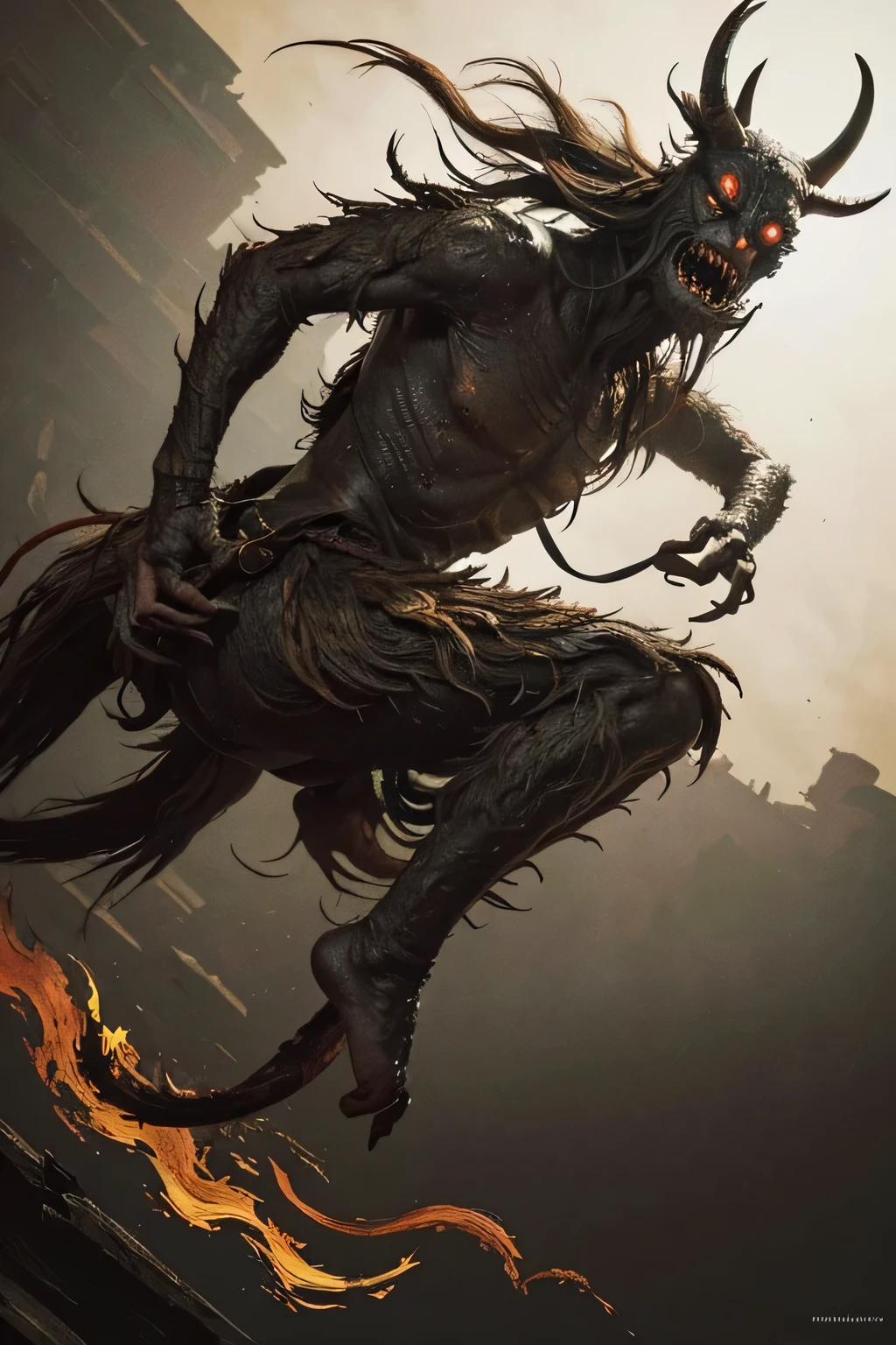 ((Monsters that look like 2 beasts)), ((war)), ((Jumpscare)), outline warm color, ((festival)), ((Chojugiga)), ((Shihon Bokuga)), antique, (personality personification ), (Ink painting), Black and White Art , (Old paper style illustration), (Hunting Painting Style, Little Monster , Old performance, Variation pointillism, flat illustration , creepy, ( Horror elements), creepy worldview, ( Primitive art ), outline warm color, are styled like old picture scrolls, Old stage, Ancient mural style, Intense Movements , jump, ((low angle))