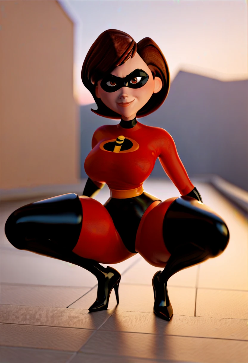 a close up of a cartoon character sitting on a desk, 3 d animated, 3d animated, character is in her natural pose, rendered in sfm, render in pixar, as a pixar character, character posing, pixar 3 d animation style, macro giantess, pixar renderman render, tracer in a skintight dress, pixar render, ideal pixar character