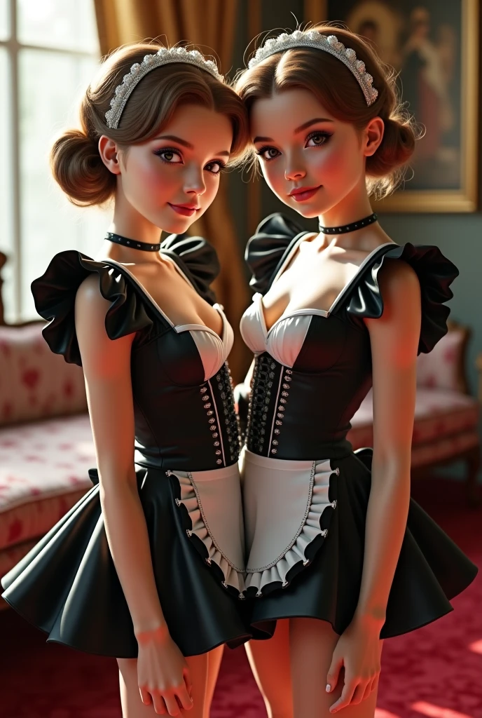 socks, garter belts, pretty neckline, Young balloons
