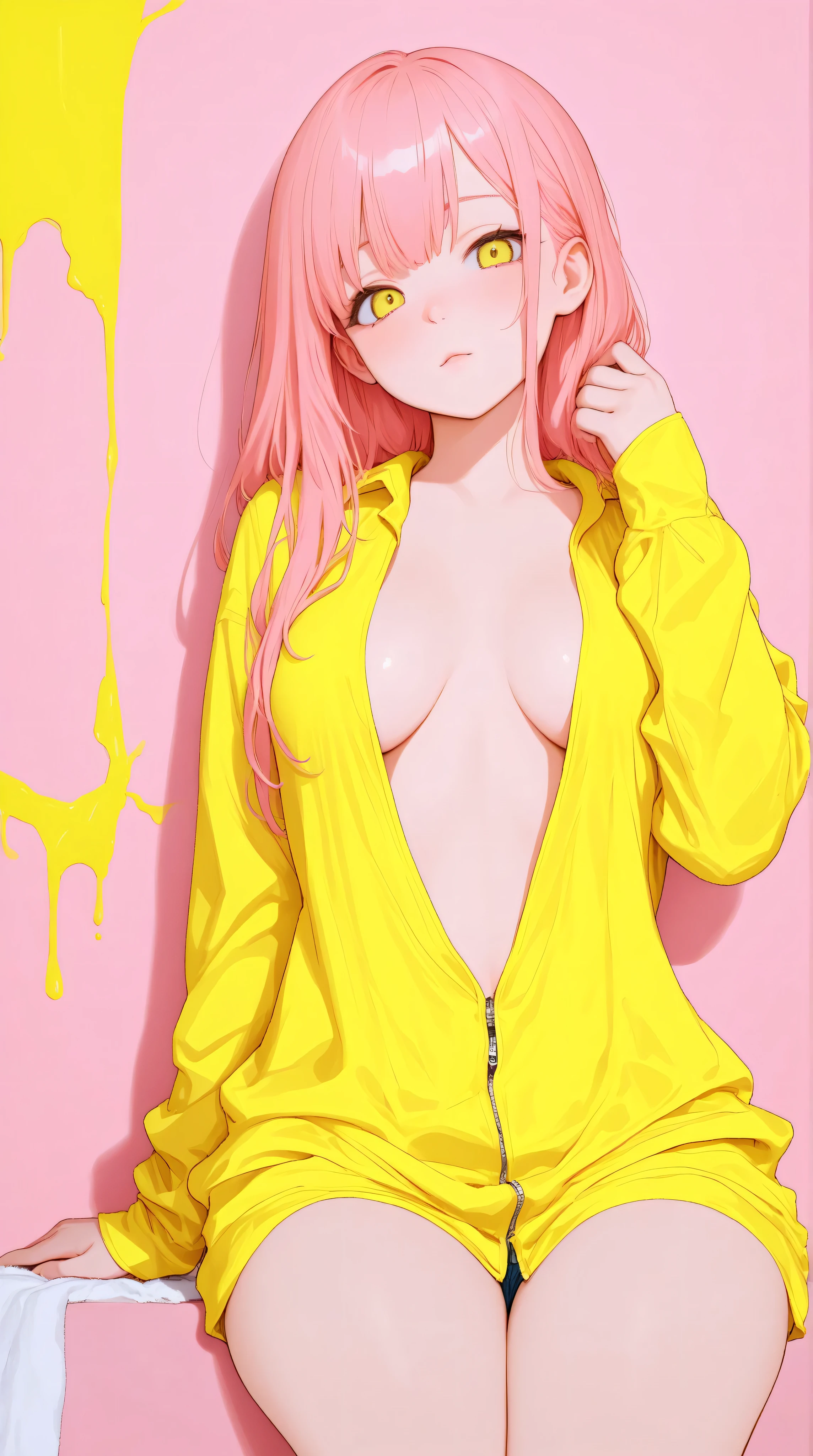 Kizi,Highly detailed, Amazing work,Vitreous luster,((clean backdrop)),In green,(((yellow colors))),blue color,pink colour,Best quality at best,clean backdrop, plunging neckline,