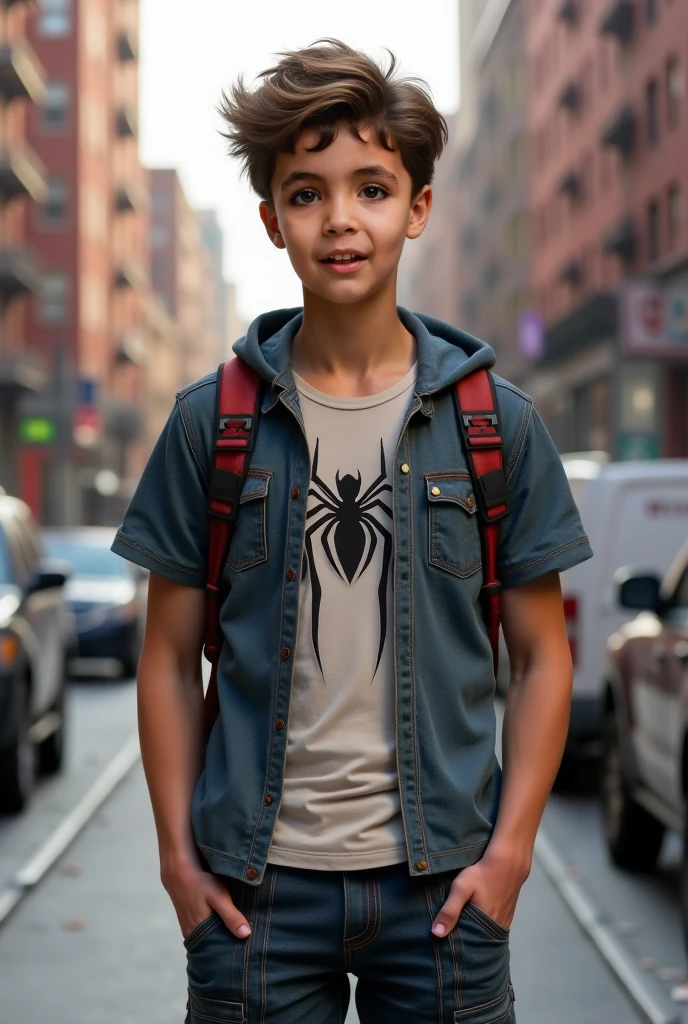 Roblox boy t-shirt spider men heir Black and white