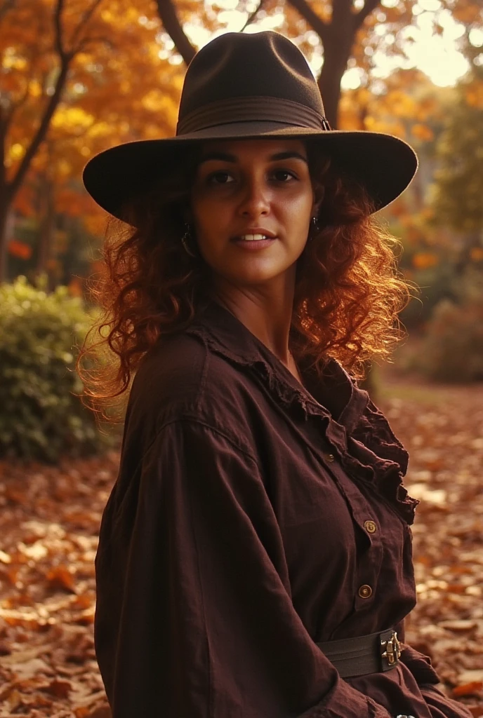 Woman with hat covering her face and yellow background