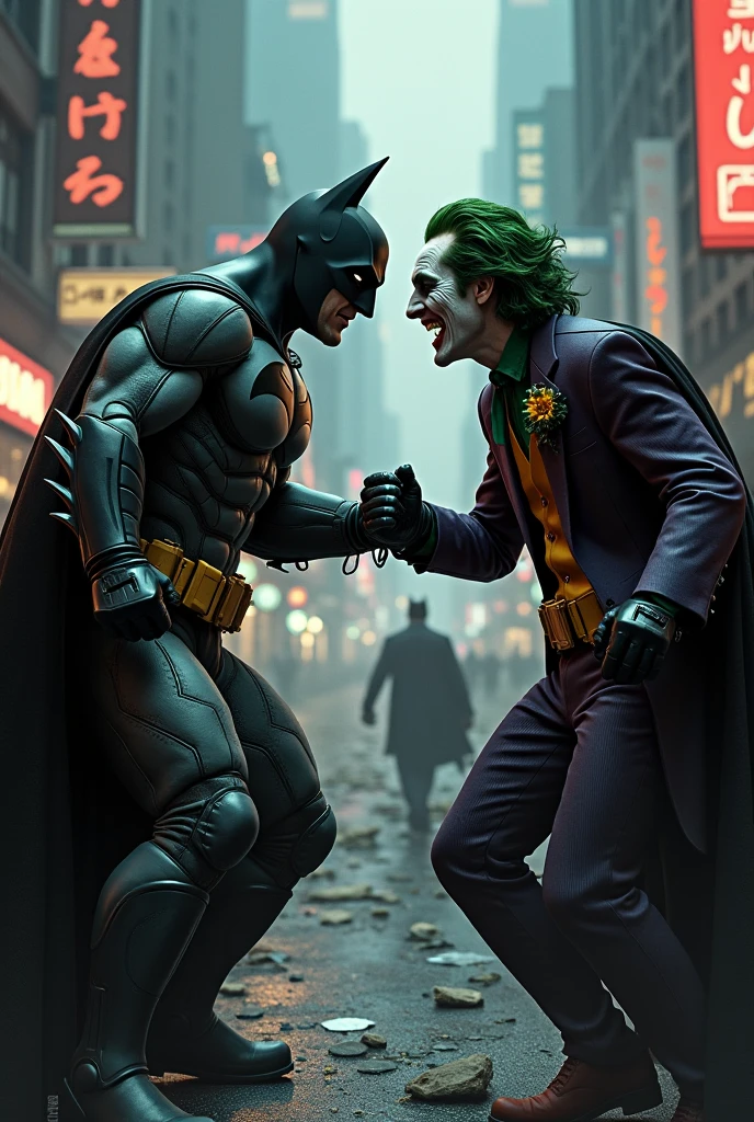 Batman vs Joker fighting
