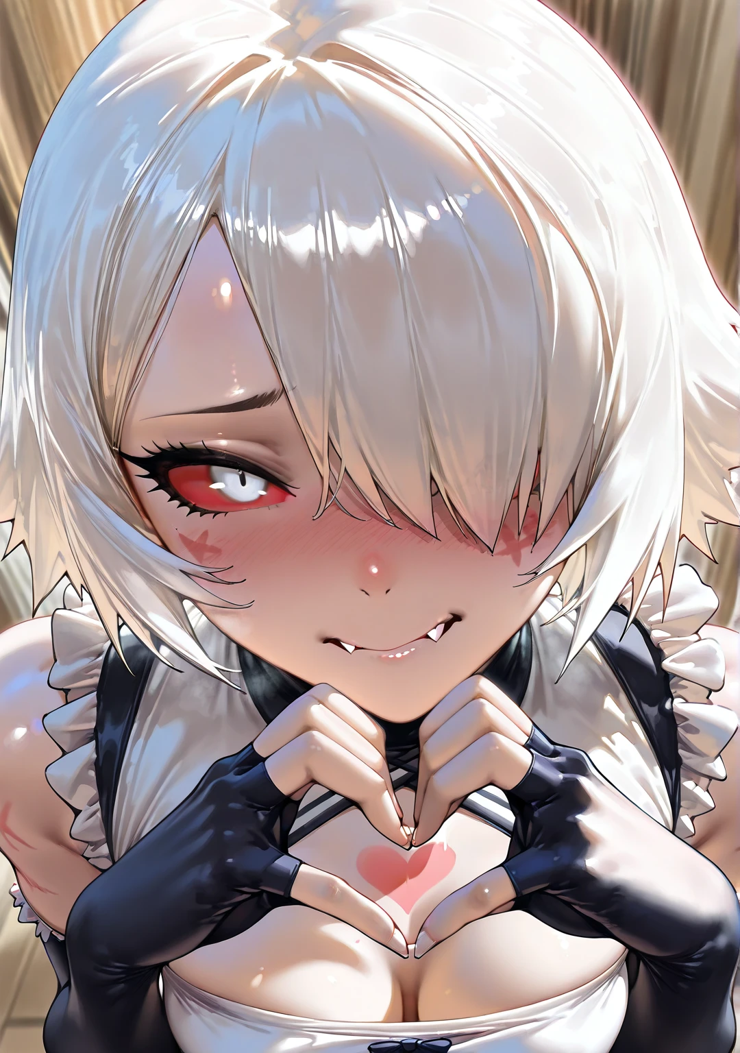(nsfw),masterpiece,ultra detailed,sharp focus,hyperrealistic, [ 4 k digital art ]!!,(tanned skin gyaru),seductive anime female,mature beautiful face,mature female lying on back,light brown hair,(aroused and happy),drooling,trembling,open eyes,from above,look at viewer,thick make-up,face focus,huge  breasts,sweaty
