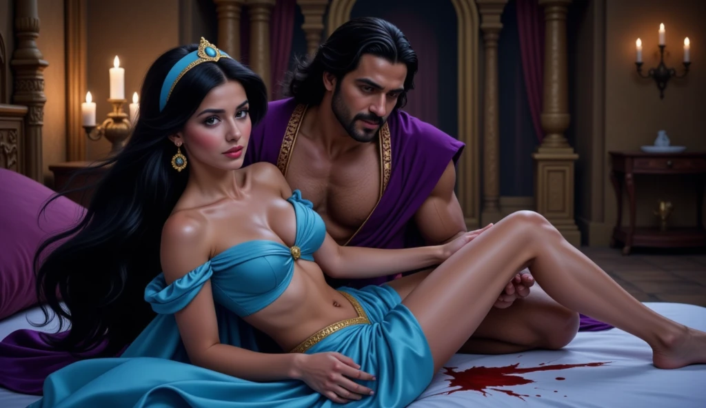 Aladdin with his jinn at the last moment of there life