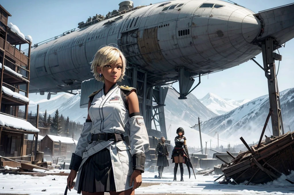 (masterpiece), realistic, beautiful face, sunlight, cinematic light, bangs, 2 beautiful sisters, full body, from above and side, BBQ, cook seafood , outdoor,  lakeside, beautiful eyes, silver hair, perfect anatomy, very cute, princess eyes , (blue eyes) , Centered image, bioluminescence, 8 life size,8k Resolution, human hands, elegant, approaching perfection, dynamic, highly detailed, character sheet, concept art, smooth, facing directly at the viewer positioned so that their body is symmetrical and balanced, stunningly beautiful teenage girl, detailed hairstyle, fractal art, god ray, 10yo, endured sadness expression, open mouth and stick out tongue, castle ruins, airplane and contrail, rainbow, winter, naked