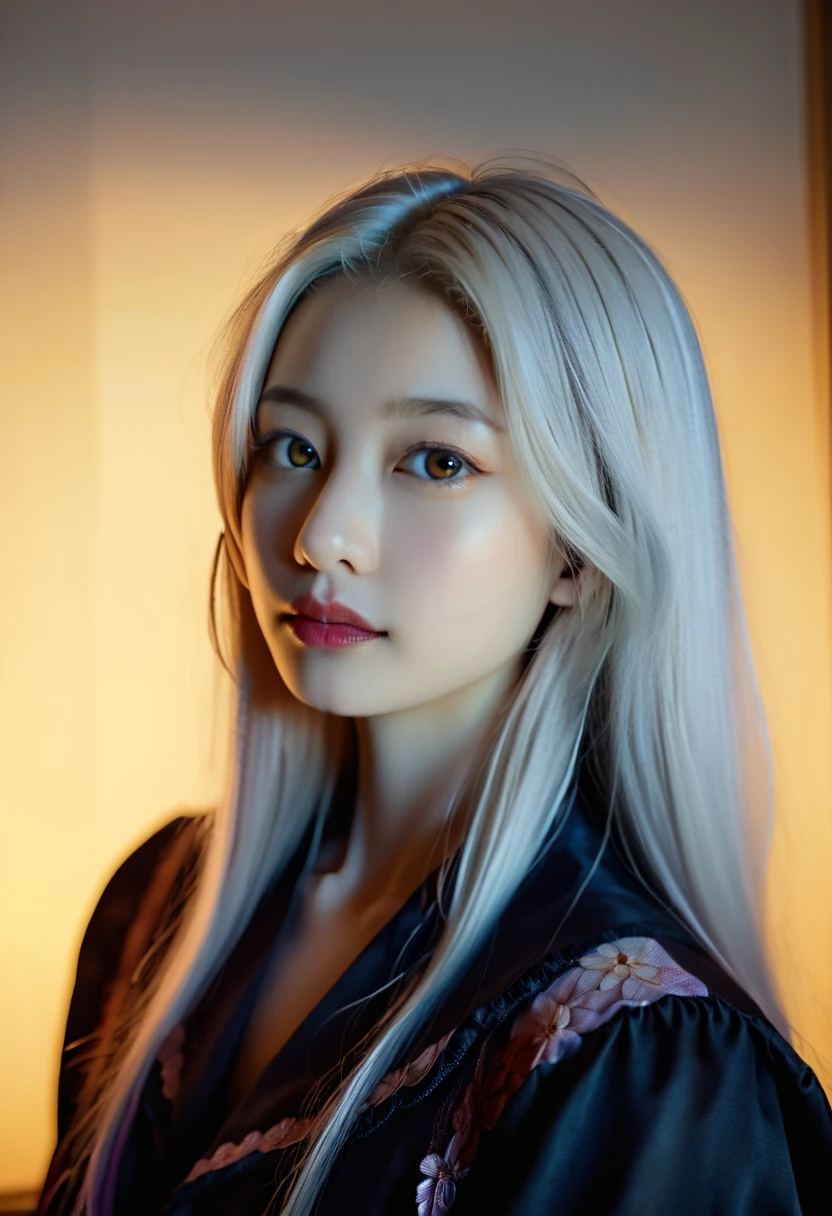 Young and beautiful Japanese face ,  long haired,  light hair color, Beautiful and bewitching Japanese woman, 26 years old, high definition, super realistic, ultra-detailed, High Quality ,Nordic beauty,  realistic, live-action,  portrait photo ,  photorealistic,  detailed skin, Beautiful body lines