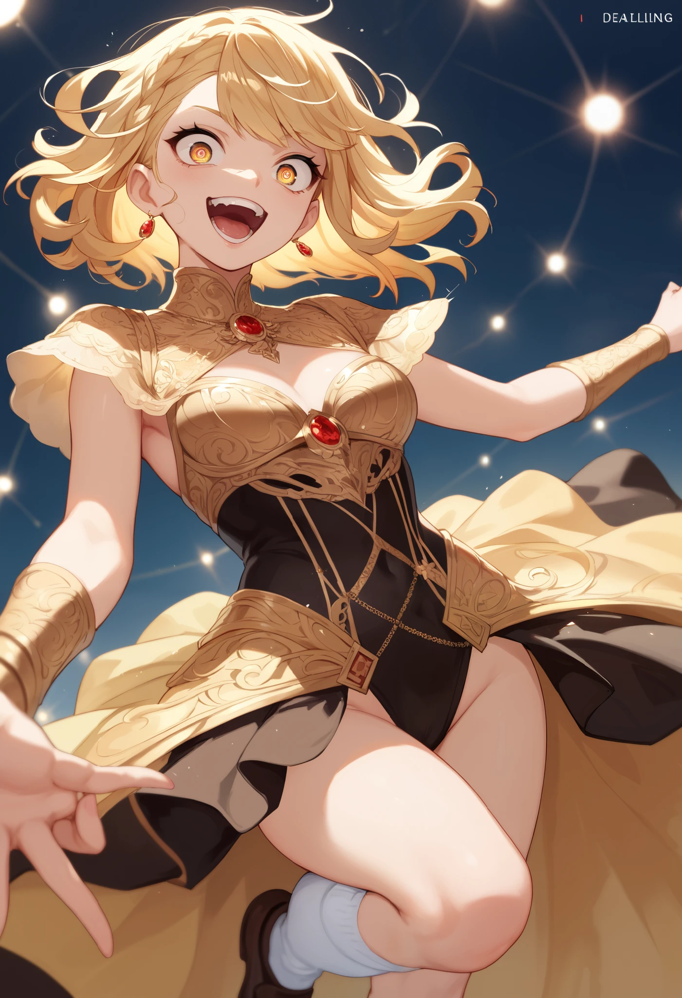 (masterpiece, best quality:1.5), (ultra detailed, high resolution, 8k, beautiful detailed, UHD, best anatomy), 1 cute girl, blonde hair, medium breasts, china dress
