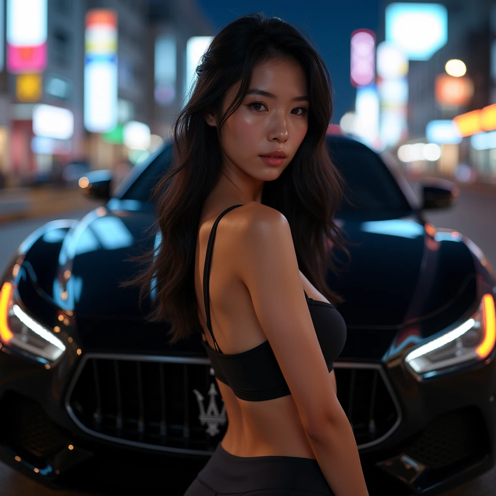 Ultra-detailed、Future retro female pilot、Steampunk clothing、adventure、cloud covered sky、Futuristic cityscape、metal surfaces、graffiti-covered walls、urban decay、Colorful street art、Windswept hair、confident posture、Emerge from the cloud,Hand drawn illustrations,Contrasting colors,Soft focus,ethereal beauty,otherworldly scenery,Energetic energy,Lens illumination,Impressive machinery,Intense sunset,creative imagination,composition,Full of emotion,inspiring ambition。